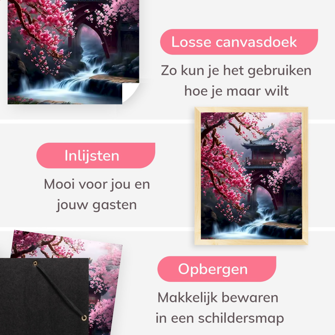 Japanse Waterval in Kersenbloesem