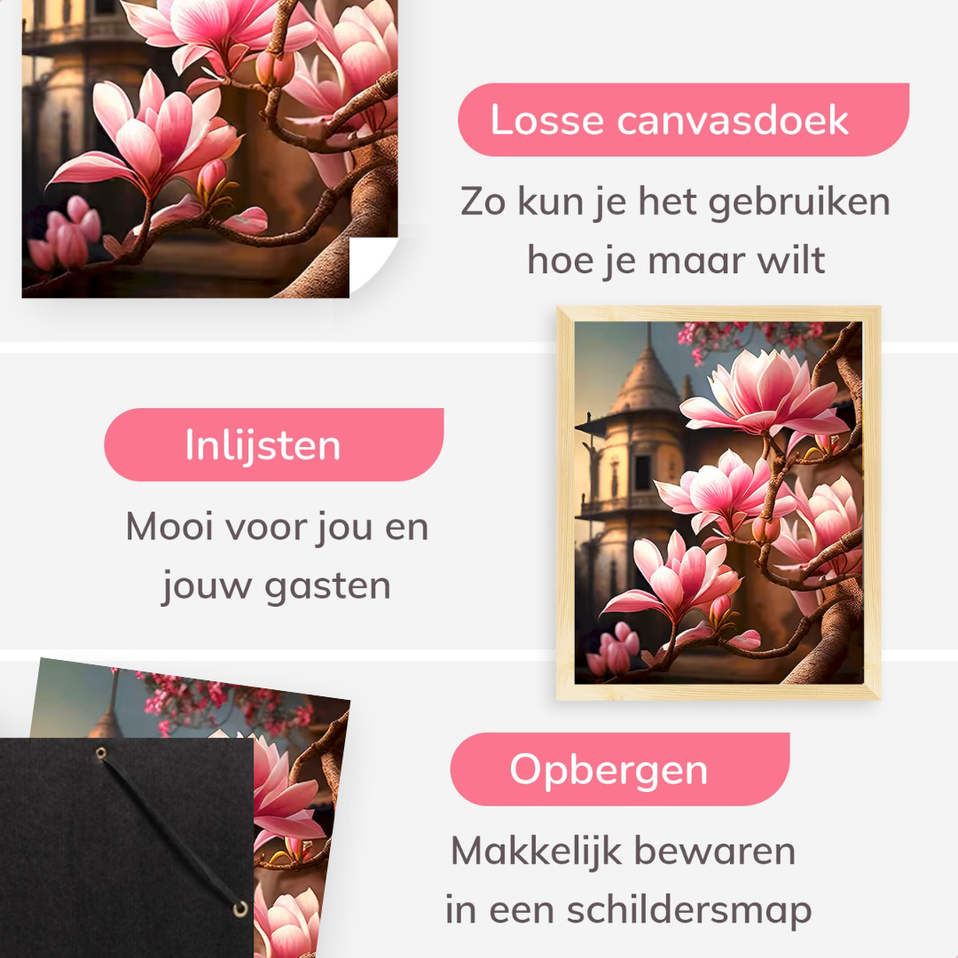 Toren met Magnolia Bloesem