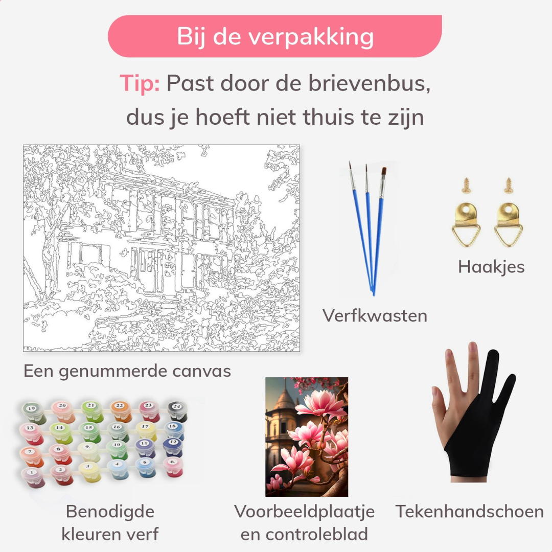 Toren met Magnolia Bloesem