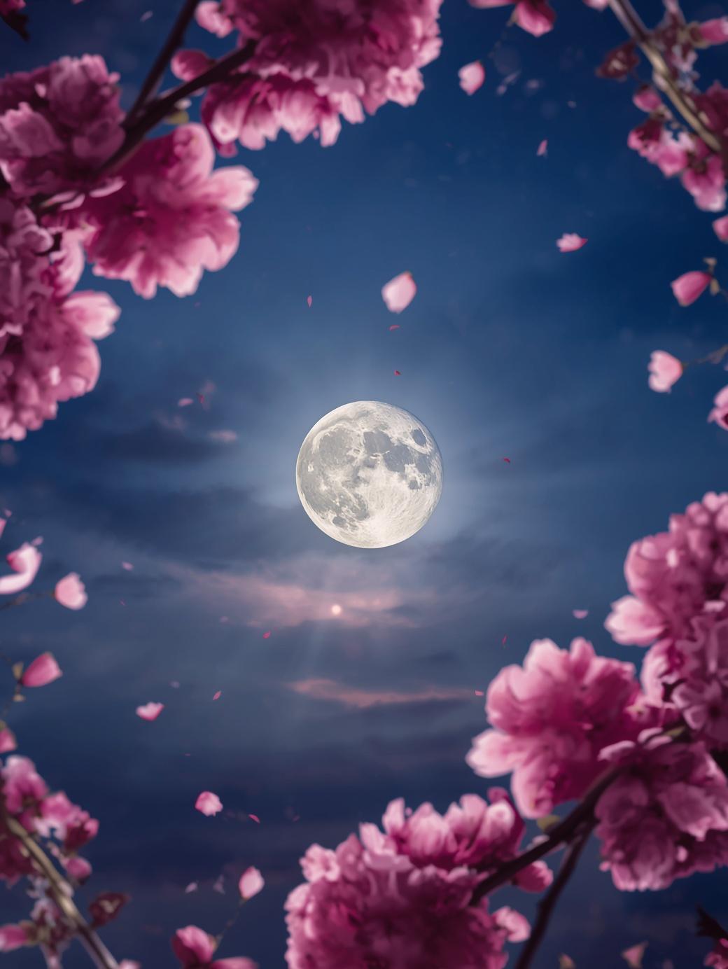 HobbyMania Originals - Sakura bij Volle Maan 40x50 cm