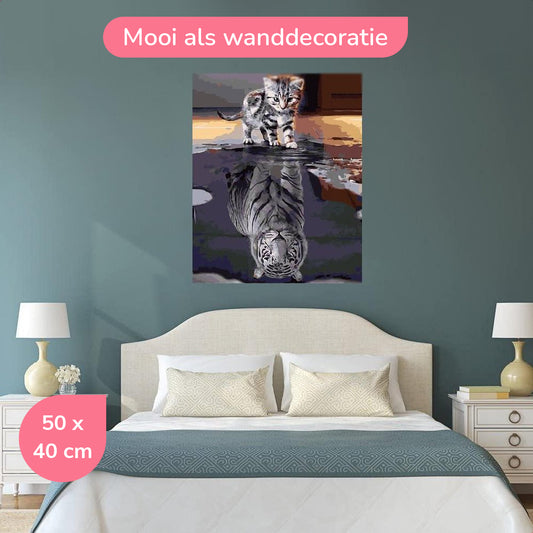 Tijger kat 40x50 cm