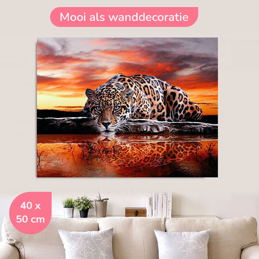 Tijger Aan Het Water 40x50 cm