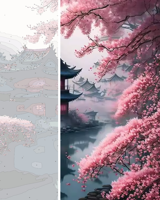 Kleuren op nummer Sakura bundel - PDF download