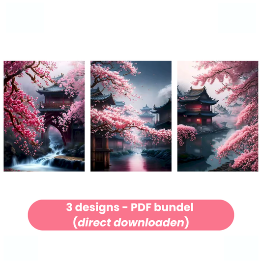 Kleuren op nummer Sakura bundel - PDF download