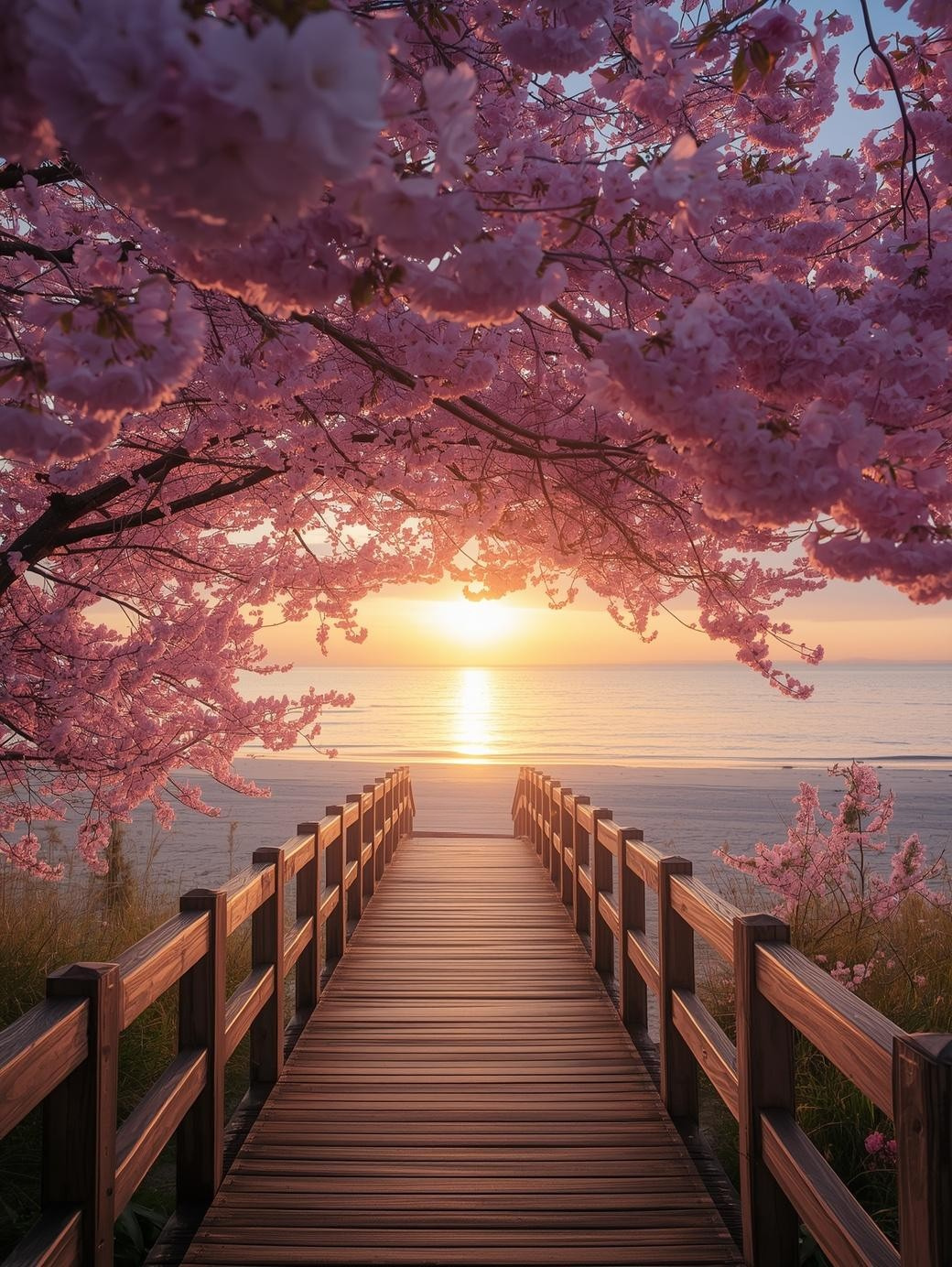 HobbyMania Originals - Zonsondergang onder Sakura Bloesem 40x50 cm