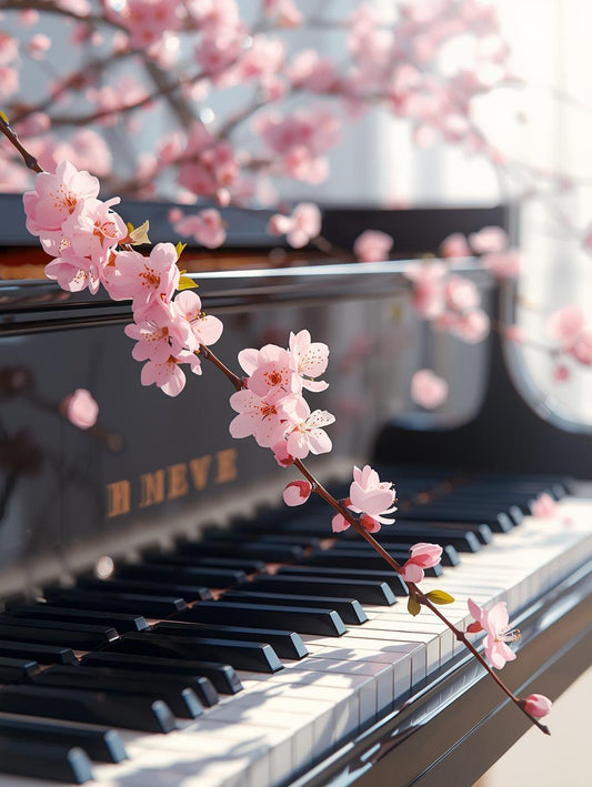 HobbyMania Originals - Piano & Kersenbloesem 40x50 cm