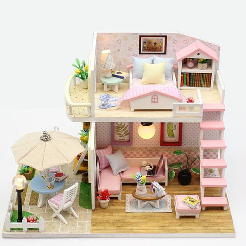 Miniatuurhuisje DIY Pink Loft